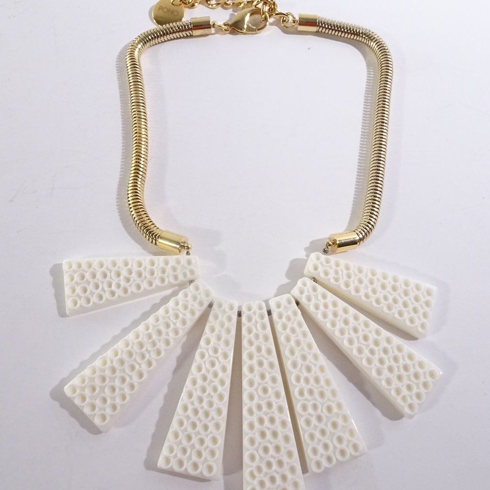 Pono Gold and White Statement Necklace